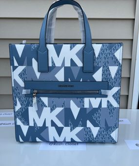 Michael Kors MK Kenly Large Logo Tote Bag Blue - $199 (60% Off Retail) New  With Tags - From Kash