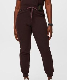 FIGS Scrubs High Waisted Zamora Scrub Pants Espresso Brown Womens