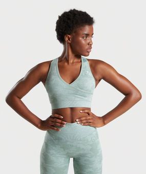 Gymshark Camo Seamless Sports Bra (Sage Green) Green Size XS - $40 (11% Off  Retail) New With Tags - From Alannah