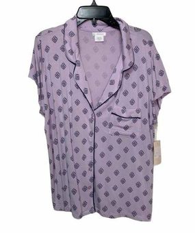 Shimera Women s Button Down Lavender Pajama Top M Size M 18 New