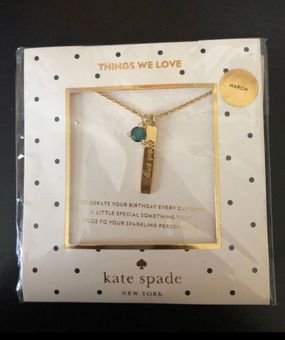 Kate Spade March Birthstone Necklace Gold - $14 (75% Off Retail) - From  Adora