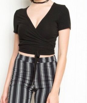 Brandy Melville Womens Top Black One Size Off The Shoulder Bubble