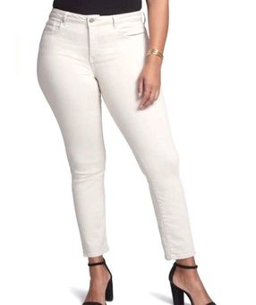 Curves 360 by NYDJ Slim Straight Ankle Jeans w/Side Slits 