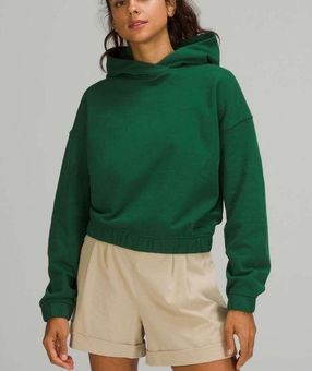 Lululemon Relaxed Cropped Hoodie Everglade Green Size 6 - $55