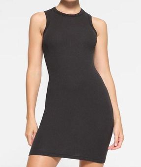 SKIMS Cotton Rib Tank Dress Onyx Size L - $44 - From The