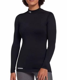 Under Armour Womens Black ColdGear Mockneck Long Sleeve Thermal