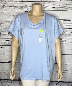 Tek Gear NWT Size 3X Blue V-Neck Essential Gear Wicking Knit