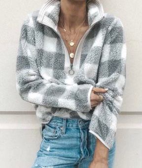 abercrombie half zip sherpa pullover