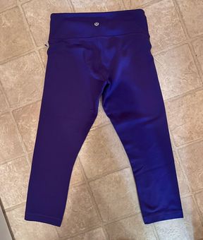 Lululemon Wunder Under Crop *Full-On Luon (Roll Down) - Bruised Berry - lulu  fanatics