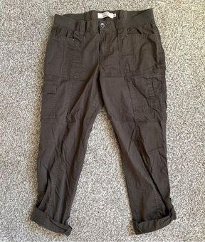 Sonoma Women's Cargo capris Pants SZ 12 Army Green