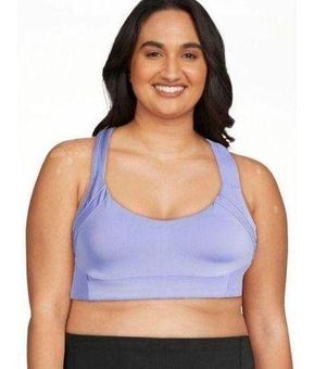 Avia NWT Molded Racer Sports Bra XL Periwinkle Blue Pastel