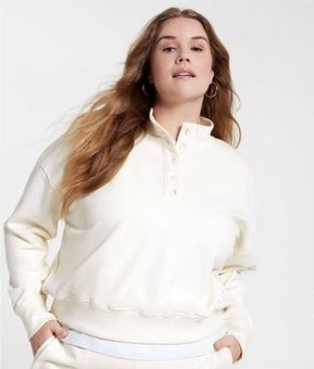 Calia by Carrie CALIA Women's Mock Henley Sweatshirt White Size M - $30  (50% Off Retail) - From Tanya