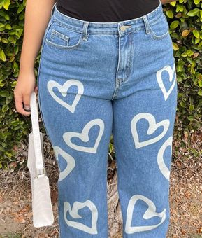 Cider y2k heart jeans Blue Size 12 