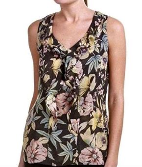 CAbi, Tops, Cabi 3265 Osaka Nights Floral Ruffle Size Small