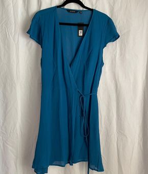 Glassons Teal / Blue Wrap Dress Size 10 ...