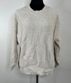 American Eagle Outfitters Knitted Crewneck Side Slit Comfy Cozy