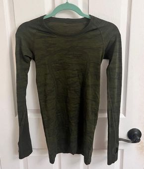 Lululemon Swiftly Tech Long Sleeve Crew In Dark Olive/dark Olive