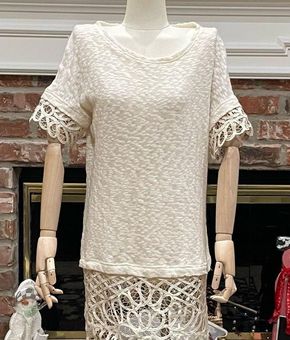 By Anthropologie Lace-Trimmed Dress