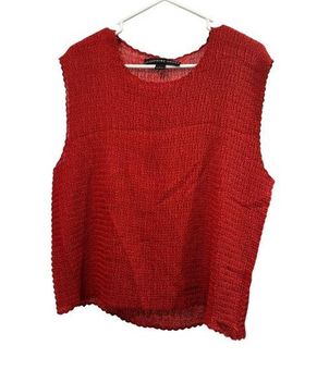 Josephine Chaus red scrunch top Size L - $13 - From Kristin