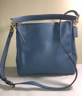 Coach Shay 93811 LAKE (Blue) Soft Pebble Leather Shoulder Bag