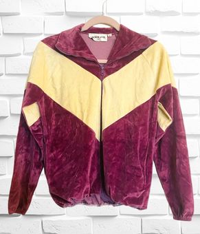 Adolfo Sport Vintage Women's Size Small Velour Track Jacket