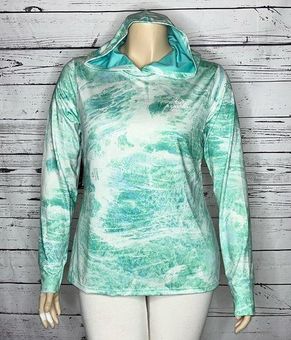 Realtree Fishing NWT Size XL (16-18) Teal Waters UPF 50+