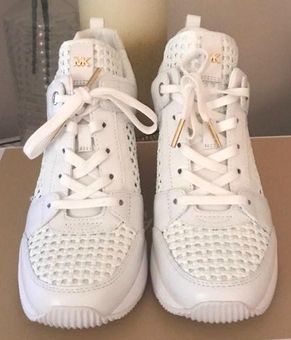Michael Kors Georgie Woven Leather Trainer White Size  - $60 (63% Off  Retail) New With Tags - From Simone