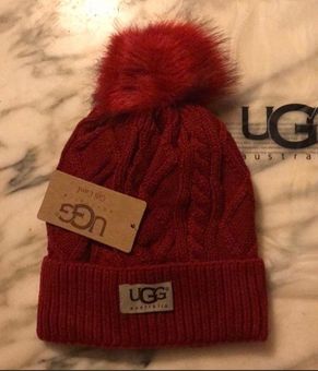 Red cheap ugg hat