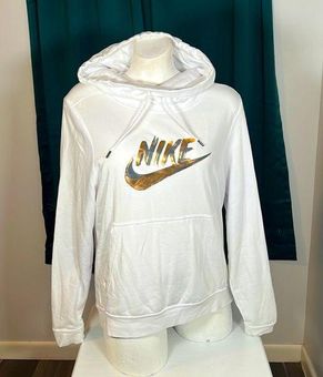 Nike Women s hoodie white and gold size M Size M 22 From Melissa