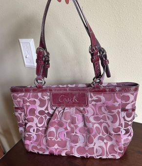 Burgundy sales purse coach