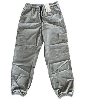 Halara Womens Large Side Pocket Cargo Drawstring Waist Pants Elastic Hem  Gray - $28 New With Tags - From Hanna