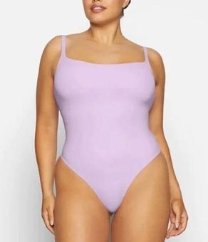 Womens Skims pink Fits Everybody Square-Neck Bodysuit