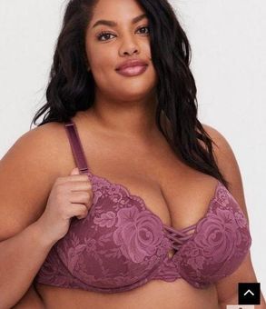 Torrid XO Plunge Push-Up Exploded Floral Lace 360° Back Smoothing