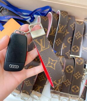 Upcycled Louis Vuitton Leather Keychain Keyfob