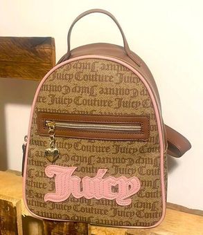 Juicy Couture Backpack Brown Tan zip chestnut chino paparazzi bag New Sz  Medium - $71 New With Tags - From Earlisha