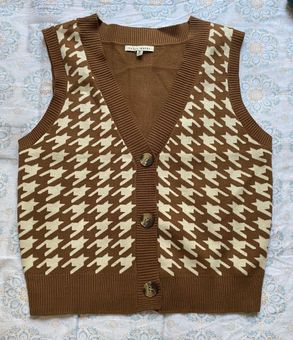 Haute Monde Sweater Vest Brown - $23 