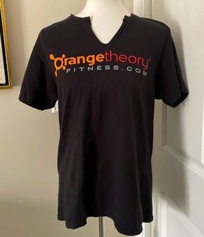 Orangetheory Black V Neck Cut Orange Theory Fitness T Shirt Size M