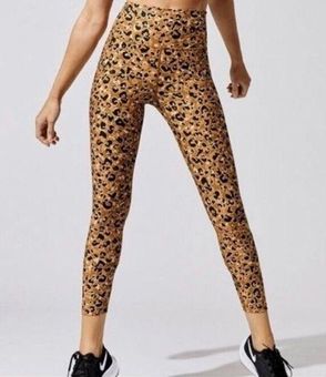 Carbon 38 Layered Leopard Metallic High Rise Leggings Size XS