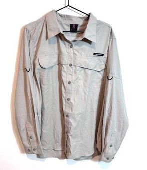 Little Donkey Andy Womens XXL Power Dry Fishing Shirt Khaki UV