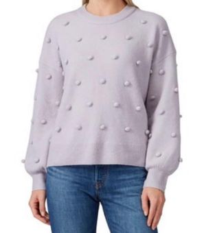 Madewell Light Lavender pom pom sweater 