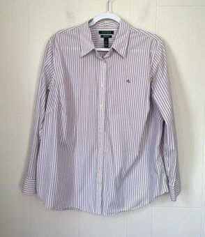 Ralph Lauren Lauren Non Iron Striped Button Up Shirt ~ Women's Size 1X -  $25 - From Ginny