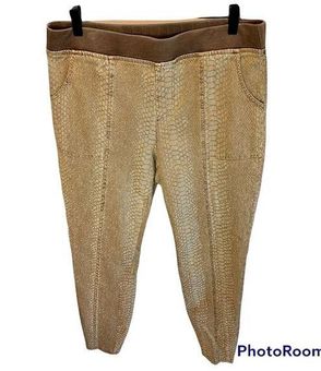 Soft Surroundings Tan Animal Print Textured Leggings Size Large - $25 -  From Briana