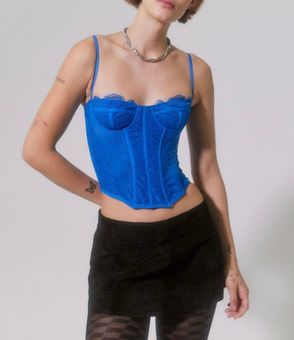Urban Outfitters, Tops, Modern Love Blue Corset
