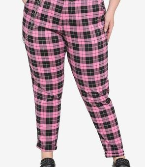 Hot Topic Pink Plaid Pants size M Size M - $24 - From Carmen