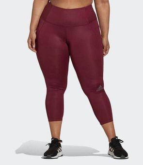 Adidas NWT x Zoe Saldana Women's Plus Size Aeroready Shine Tights