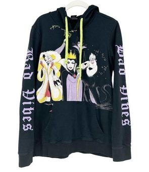 Disney Womens Villains Ursula Maleficent Bad Vibes Pullover Hoodie Size XL  Black - $50 - From Danielle