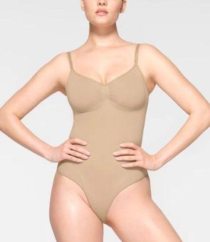 SKIMS Sculpting Thong Bodysuit Tan Size L - $40 (42% Off Retail