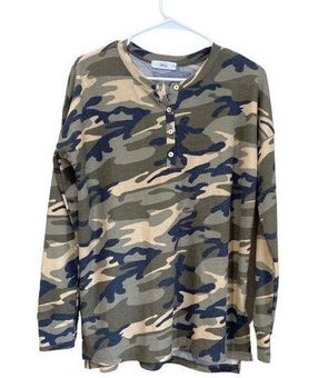 Camo Henley Shirts For Men