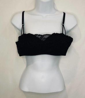 Lulalu Bra 38AA Callie Wireless Lace Bra Black Bandeau Lightly Padded Size  undefined - $25 - From Christy