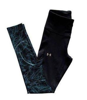 Under Armour Running TIghts Women's XS Black & Teal Design Style